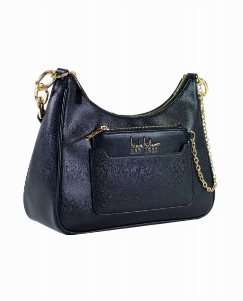 Women’s Crossbody Shoulder Bag With Coin Pouch In Black 7668085915708