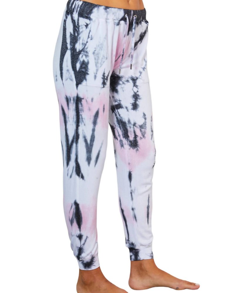 Marble Wash Jogger Pants In Pink 7668140802108