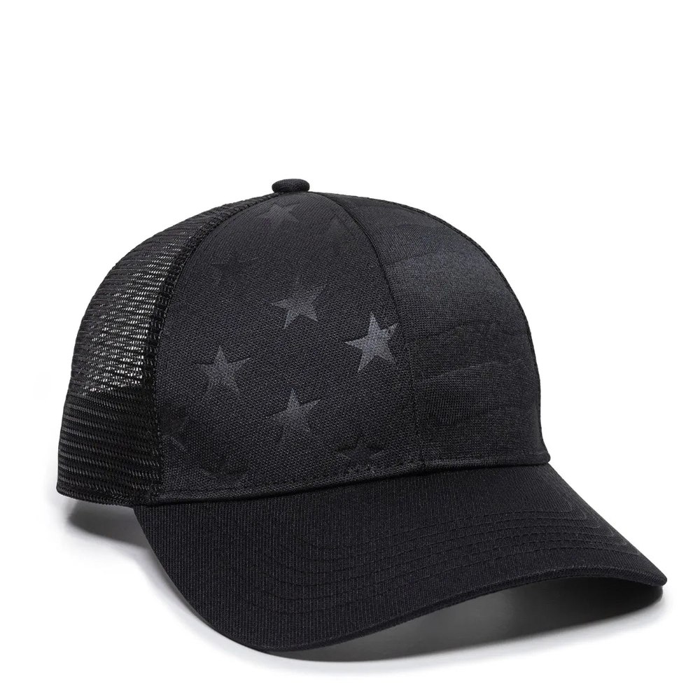 Outdoor Cap USA-750M Debossed Stars and Stripes Structured Trucker Hat
