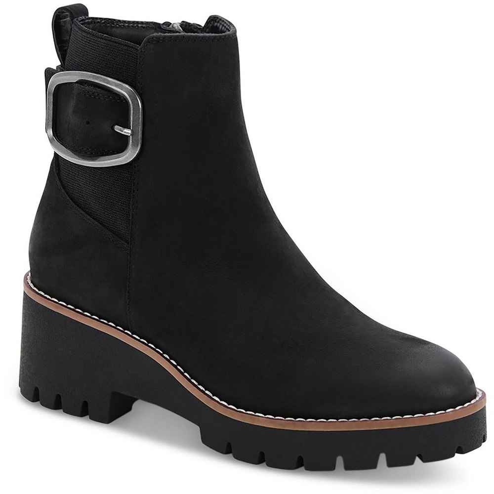 Dahlia Block Heel Buckle Ankle Boots