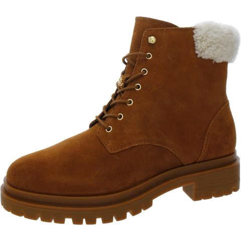 Carlee Lugged Sole Ankle Combat & Lace-up Boots