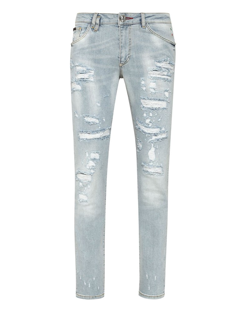 Denim Trousers Slim Fit Paisley 7670514122812