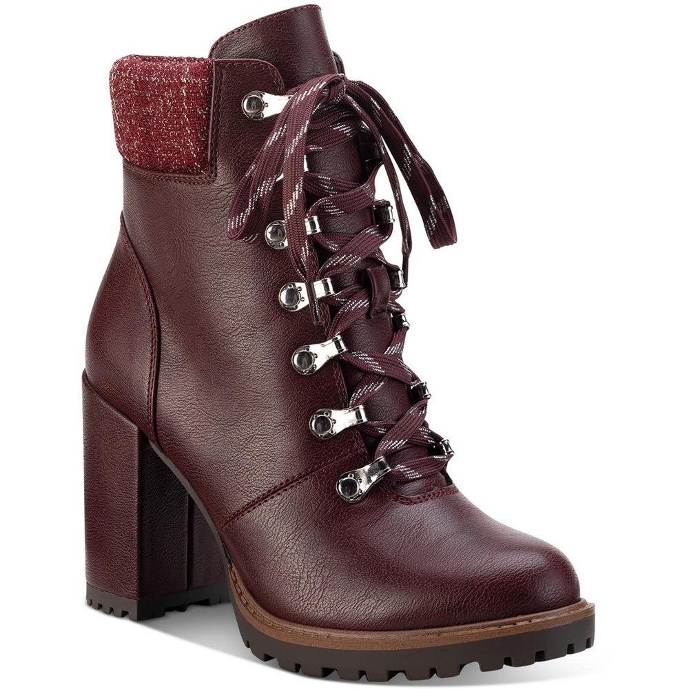 Octavia Faux Leather Ankle Combat & Lace-up Boots