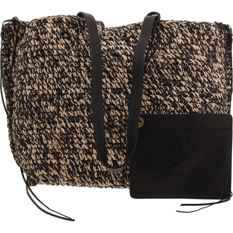 Jamee Lace-Up Woven Tote Handbag