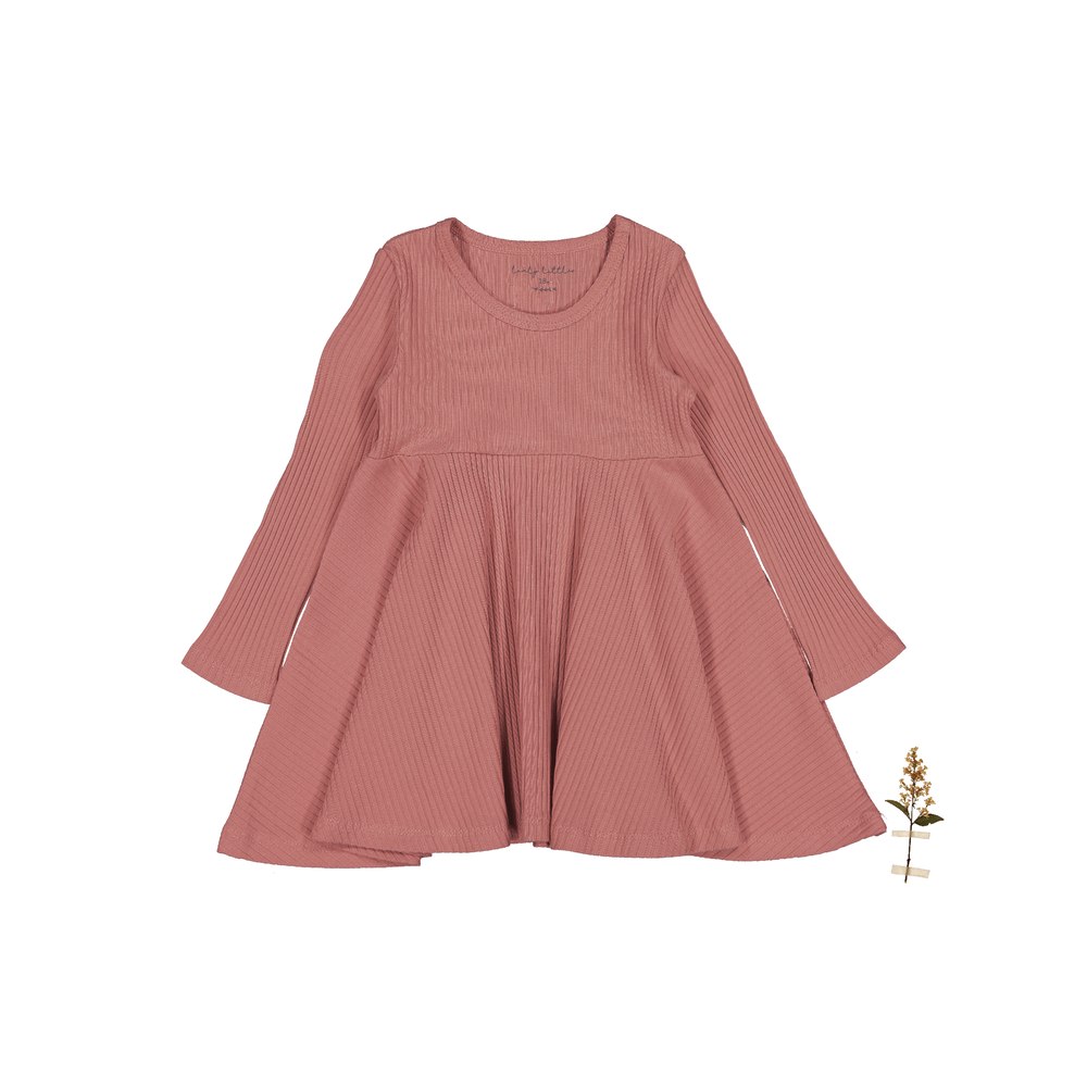 The Long Sleeve Dress – Rosewood Ribbed