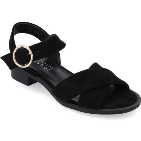 Cressida Faux Suede Criss-Cross Slingback Sandals