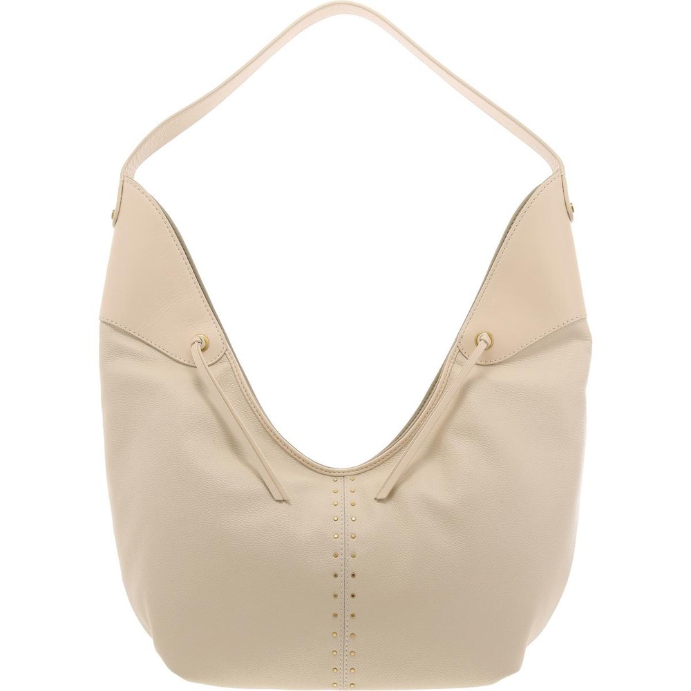 Ganya Textured Leather Hobo Handbag