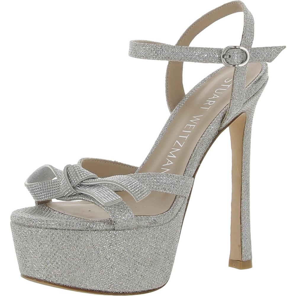 Metallic Rhinestone Heels
