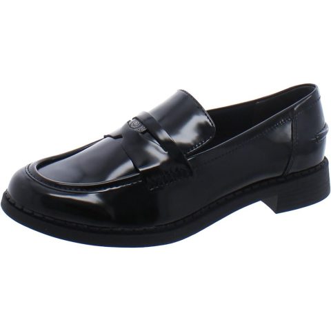 Faux Leather Penny Loafers