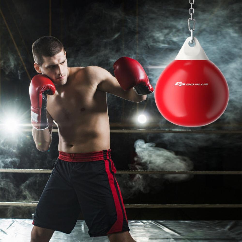 18 Inch 110 Pound Heavy Punching Water Aqua Bag with Adjustable Metal Chain-Red 7672880660540
