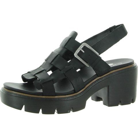 After Glow Leather Strappy Slingback Sandals