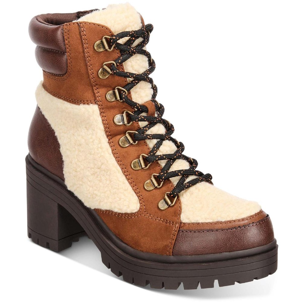 Cookie Microfiber Ankle Combat & Lace-up Boots