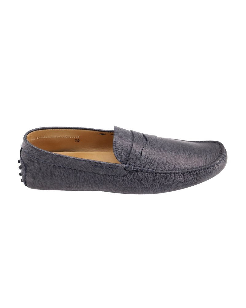 Tod’s Gommino Driving Shoes in Navy Blue Leather 7766489137212