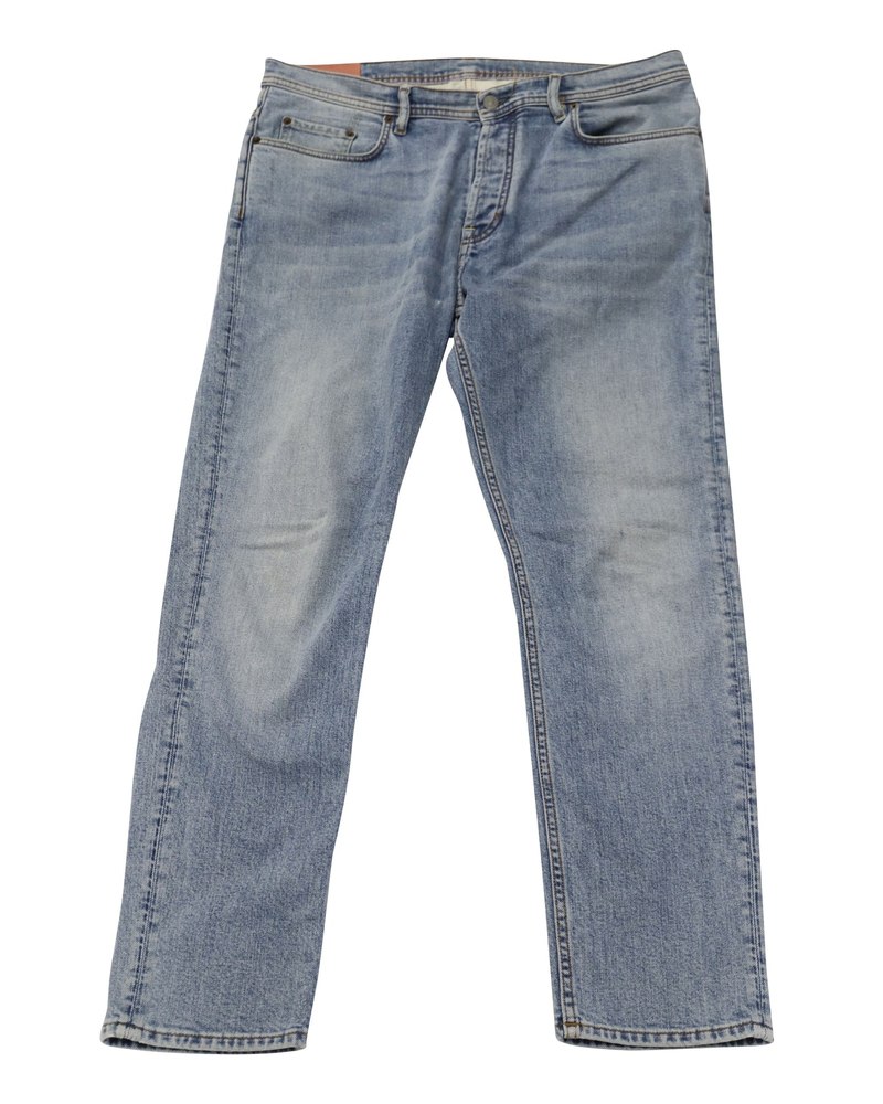 Acne Studios River Marble Wash Jeans in Blue Cotton 7766515646524