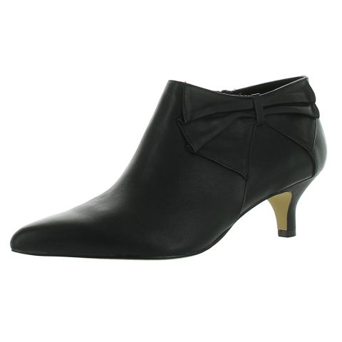 Frances Leather Kitten Heel Ankle Boots