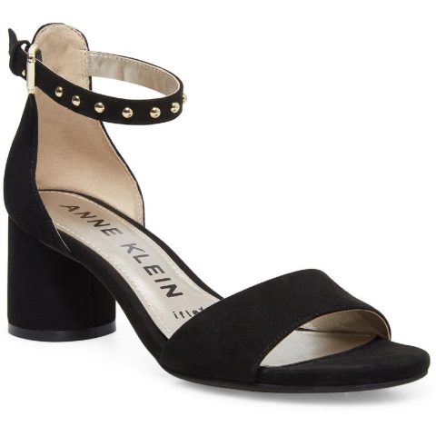 Faux Suede Dressy Block Heel