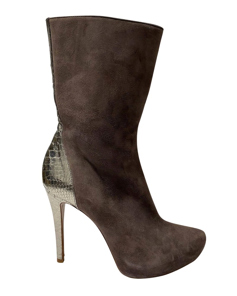 Alexandre Birman Sock Boots in Brown Suede 7766547038268