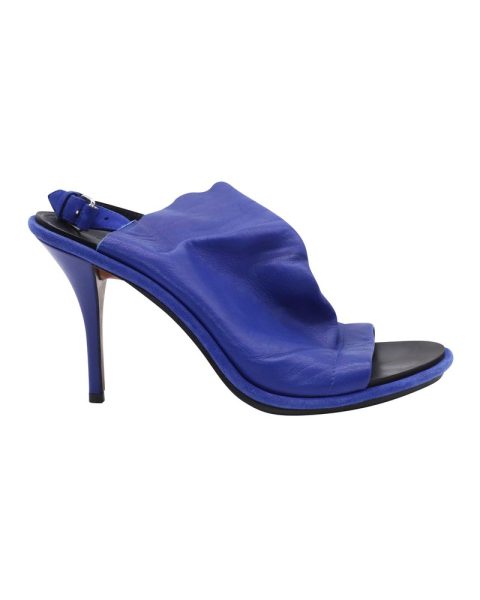 Balenciaga Glove Slingback Heels in Blue Leather 7766548906044
