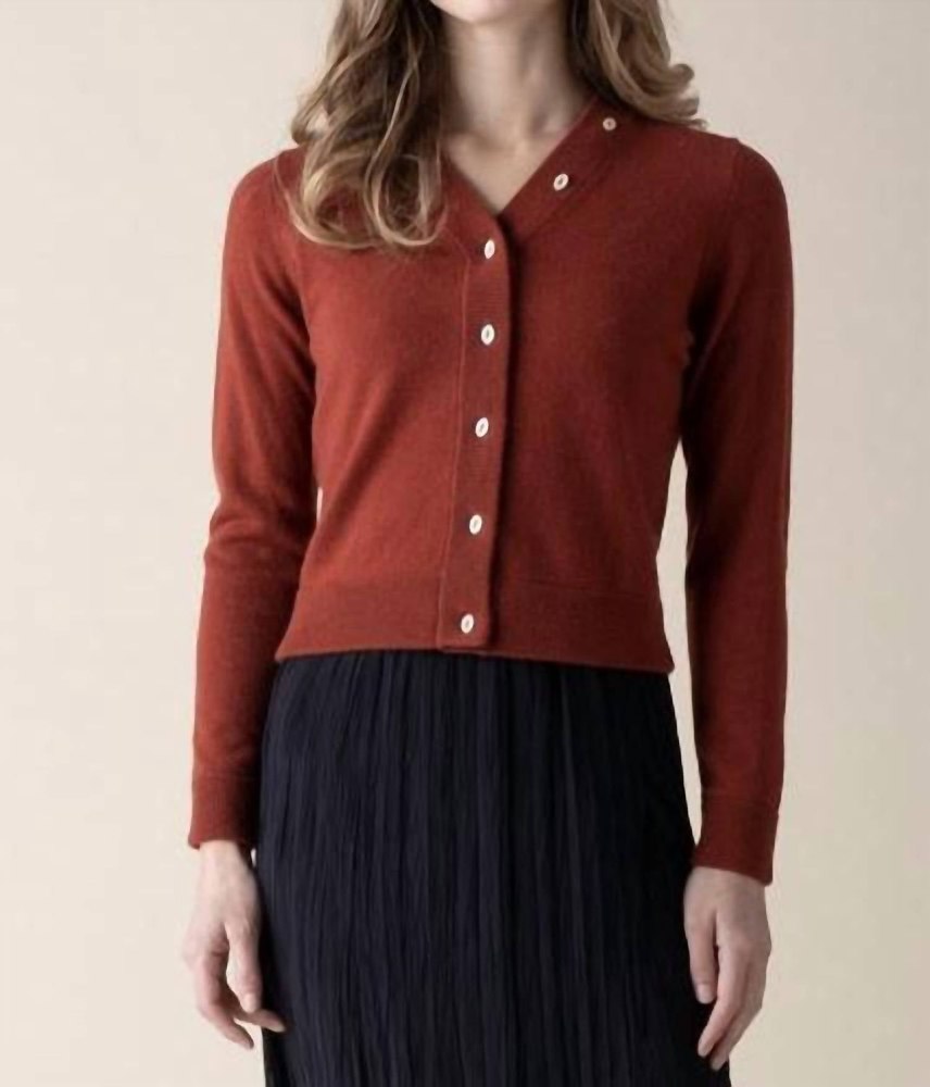 Vintage Cardigan In Brick