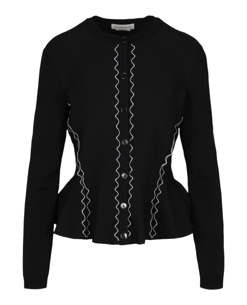 Tailored Peplum Cardigan 7676696657980