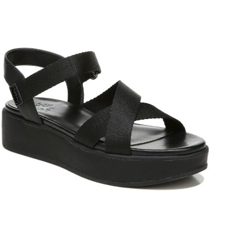 Balena Open Toe Ankle Strap Flat Sandals