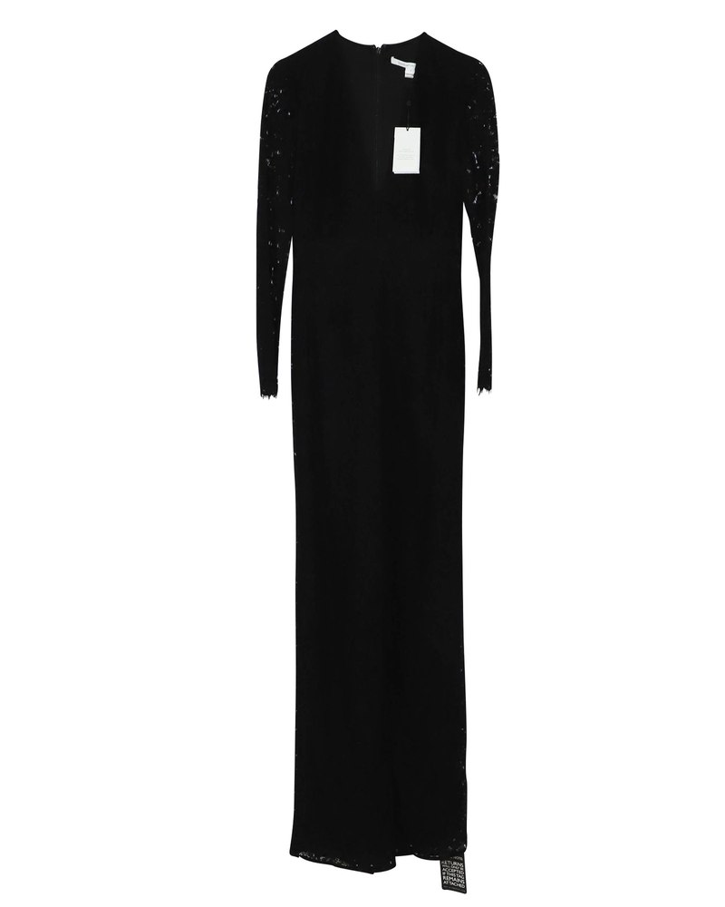 Diane Von Furstenberg Kyara Tux Lace Jumpsuit in Black Cotton 7766609264700