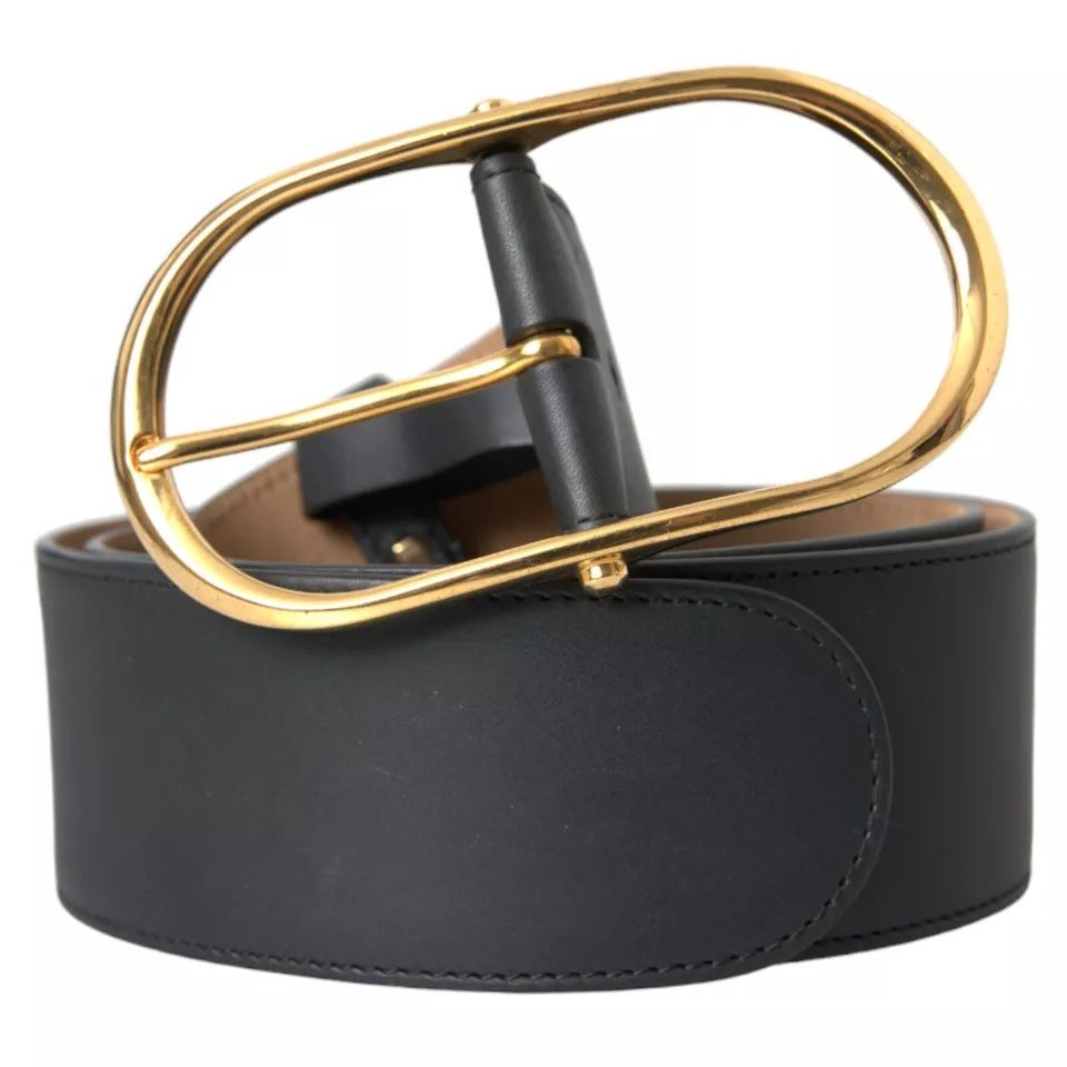 Dolce & Gabbana Leather Oval Metal Buckle Women’s Belt 7676734177340