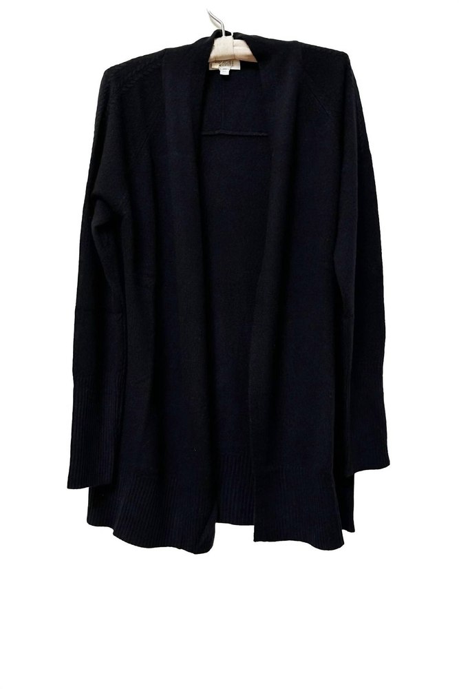 Women’s Rib Detail Cardigan In Black 7766677094460