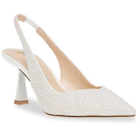 Clark Metallic Embellished Slingback Heels