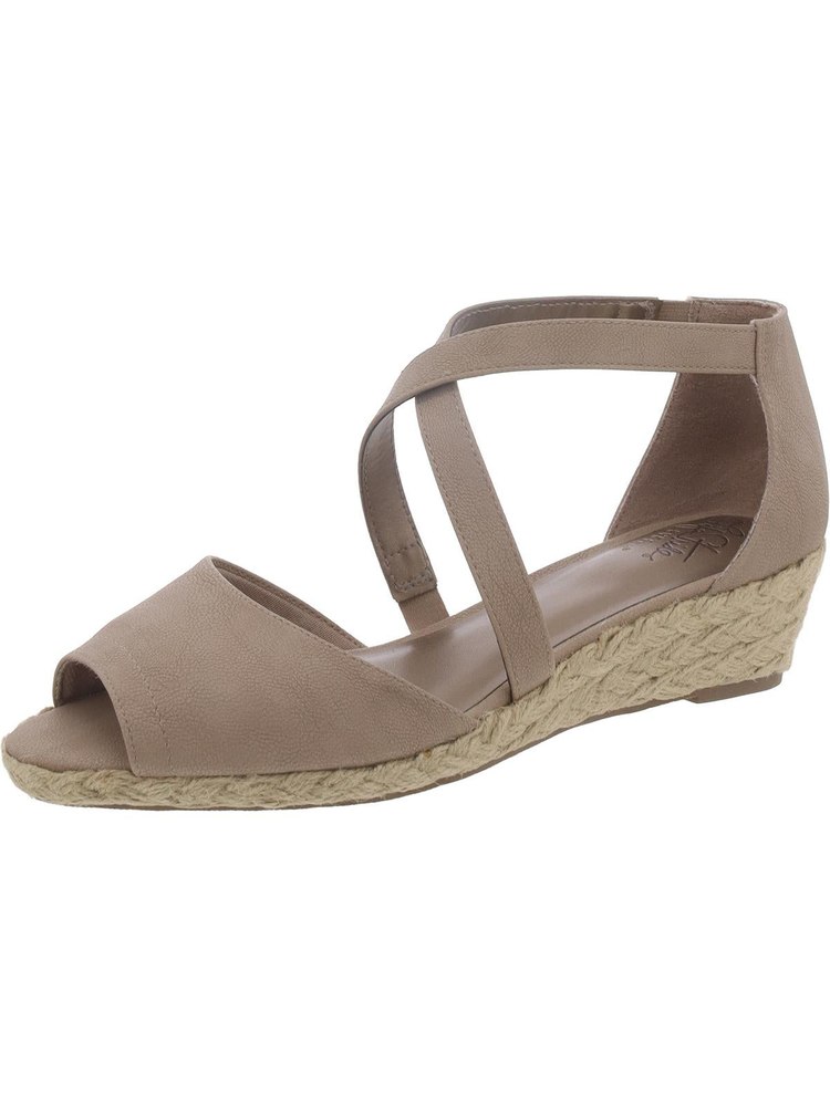 Liason Womens Faux Leather Slip On Espadrilles 7803864678460