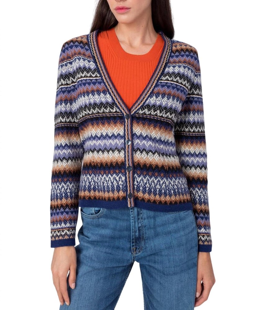 Jacquard Jacket In Multi 7703581065276