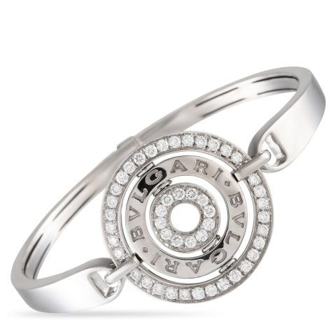 Bvlgari Astrale Cerchi 18K White Gold 1.40ct Diamond Bracelet BV30-012324