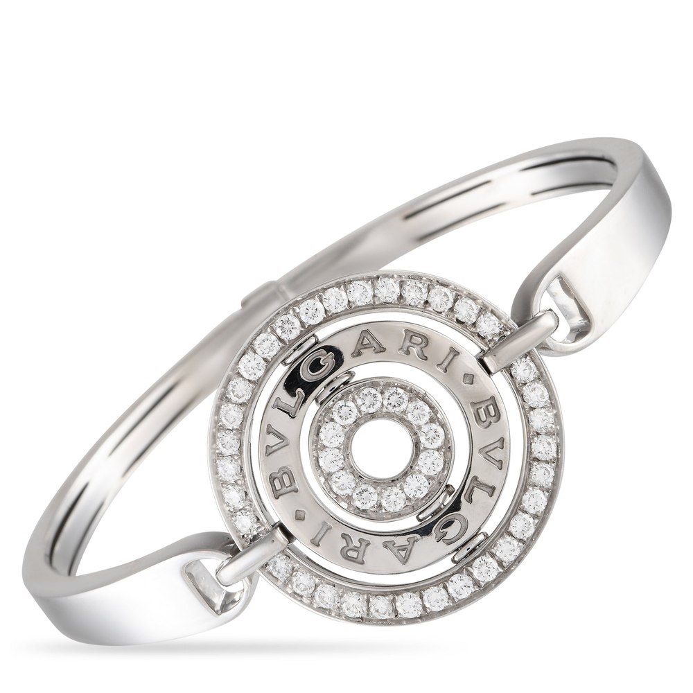 Bvlgari Astrale Cerchi 18K White Gold 1.40ct Diamond Bracelet BV30-012324