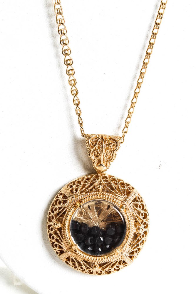 Rarities Sterling Silver Gold Plated Spinel Gemstone Shaker Pendant Necklace 35