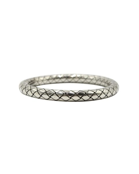 Bottega Veneta Intrecciato Bracelet in Silver Metal 7703696015420