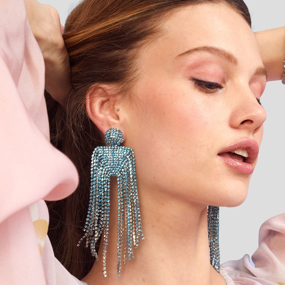 WATERFALL RHINESTONE EARRINGS