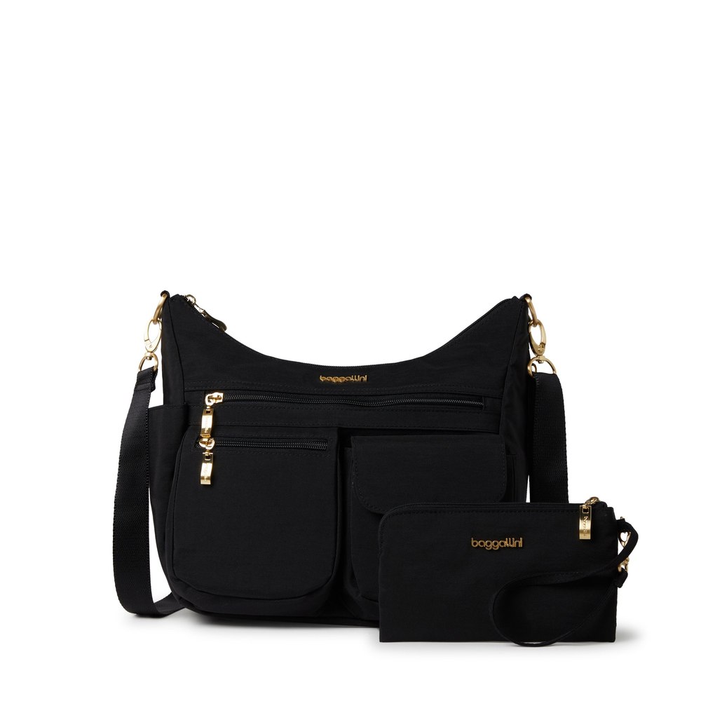 baggallini Women’s Modern Everywhere Hobo Crossbody Bag with Wristlet 7277812416572