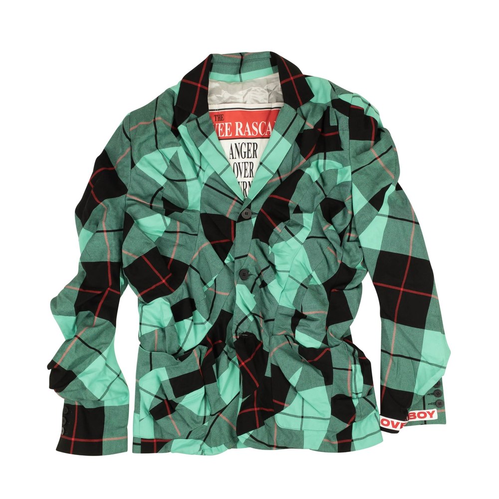 Charles Jeffrey Loverboy Tartan Wibble Suit Jacket – Teal