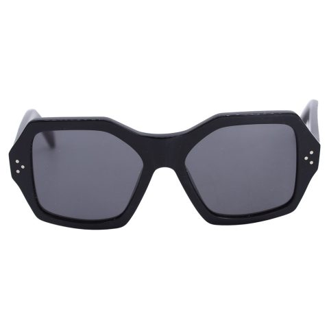 Celine 55mm Hexagon Sunglasses in Black Acetate 7833137709116