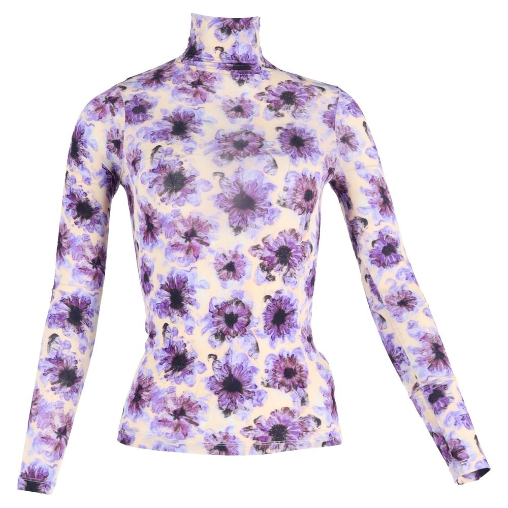 Ulla Johnson Aurelia Turtleneck Top in Floral Print Rayon 7833140527164