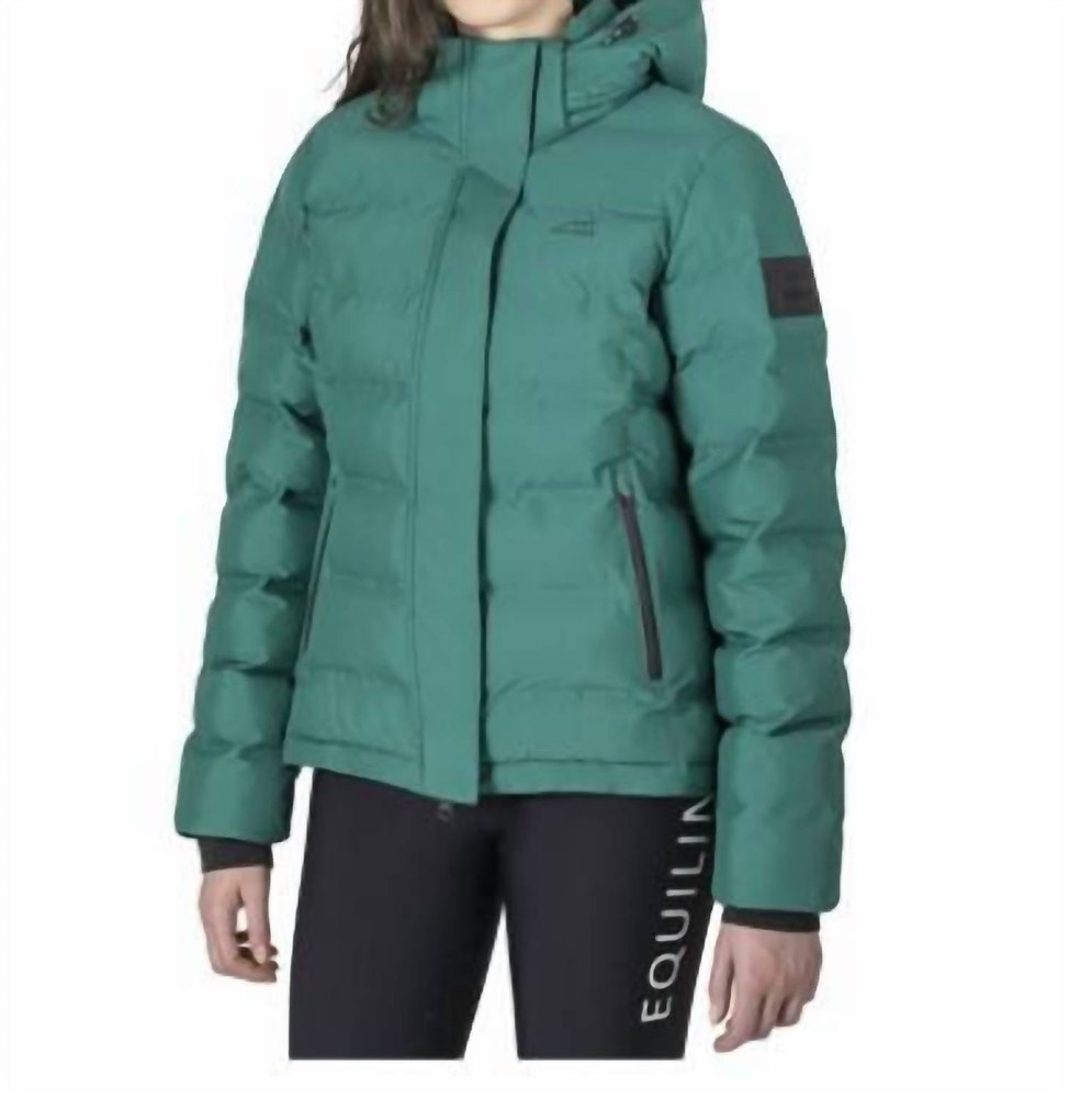 Cagec Eco-Down Women’s Puffer Jacket In Pepper Green