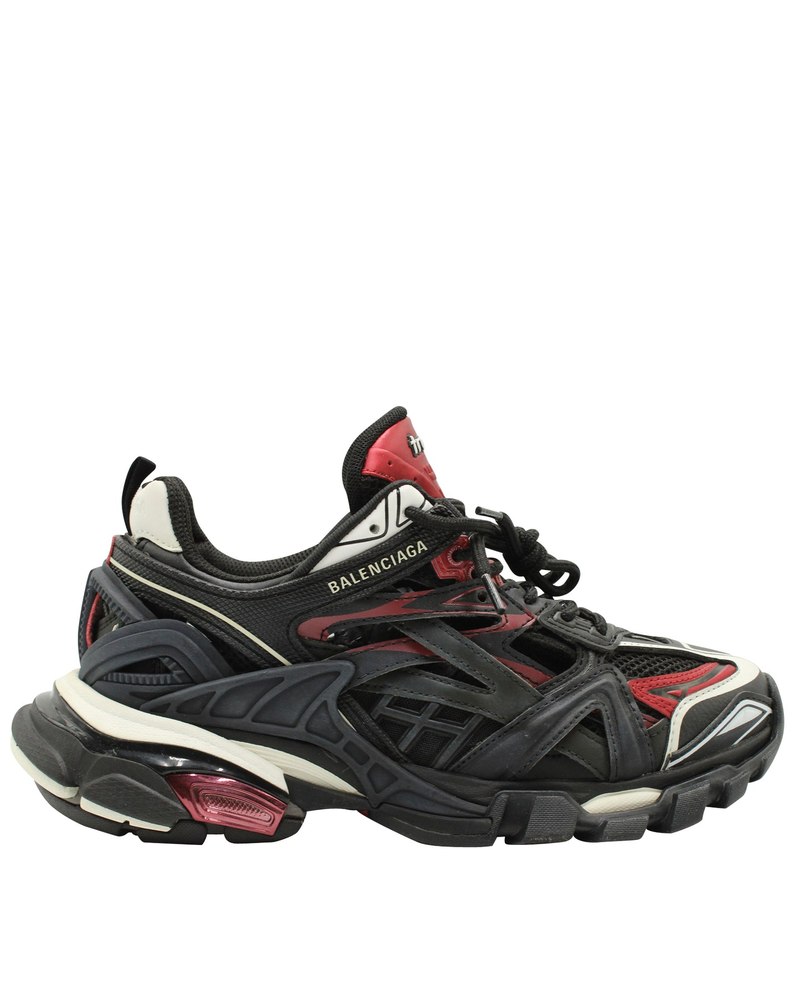 Balenciaga Track 2. Sneakers in Black/Red Nylon 7833138888764