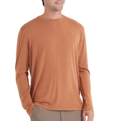Bamboo Midweight Long Sleeve Top In Desert Sun