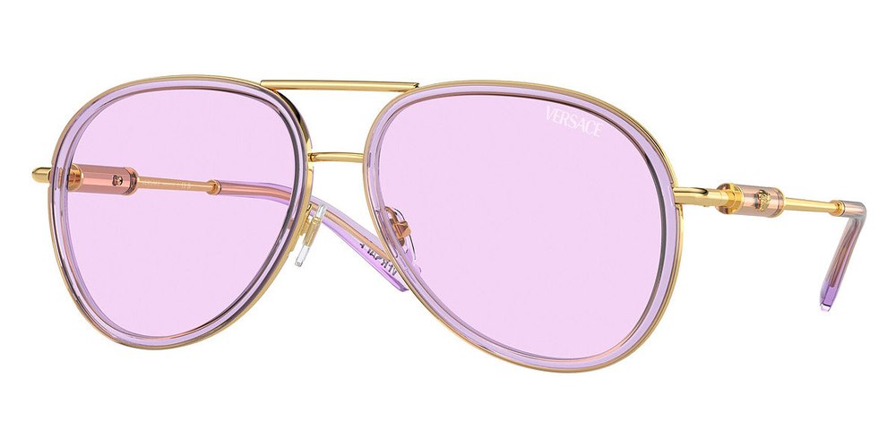 Versace Unisex 60mm Lillac Transparent Sunglasses 7805813063740