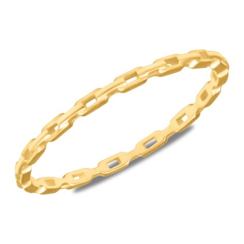 14k Yellow Gold Chain Link Ring
