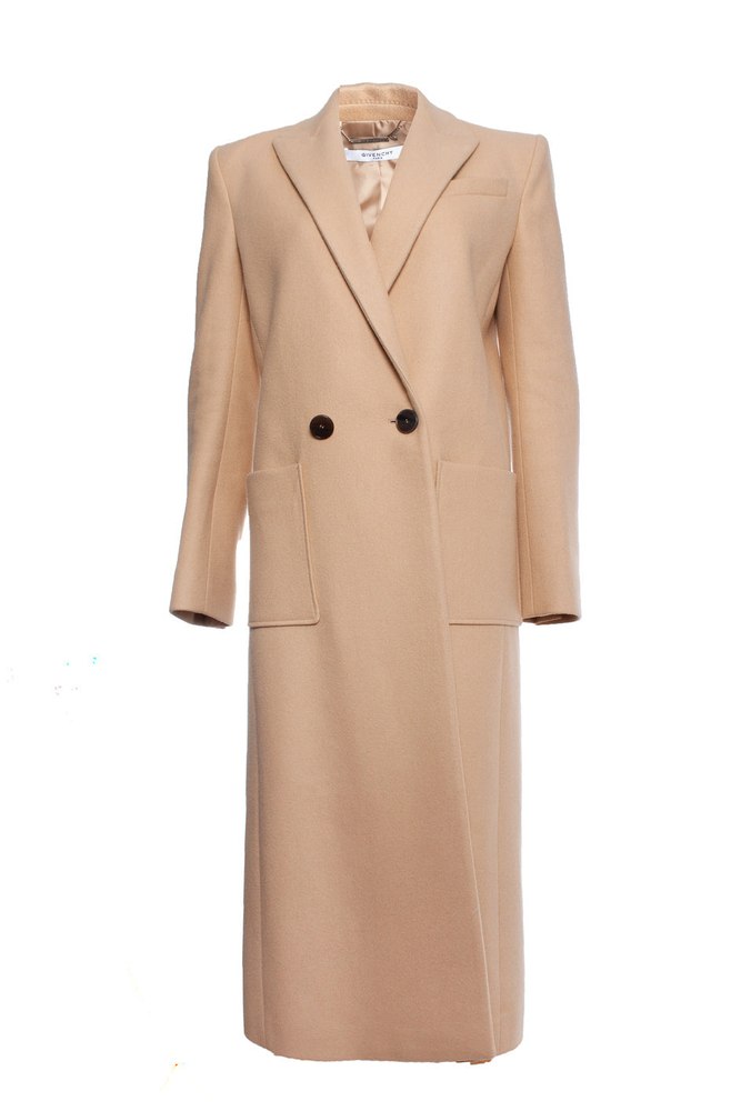 Beige long wool coat 7833147965500