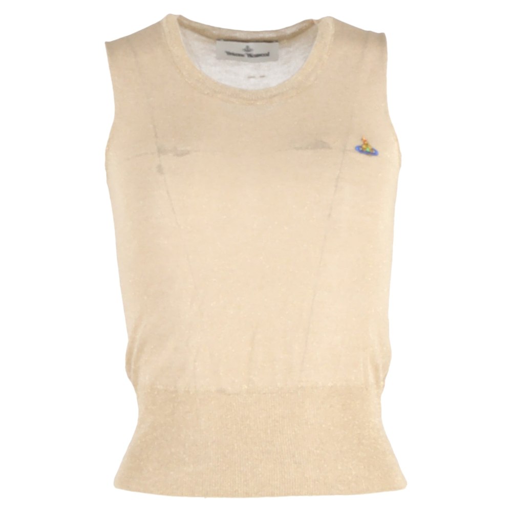 Vivienne Westwood Bea Top In Gold Lurex 7833154551868