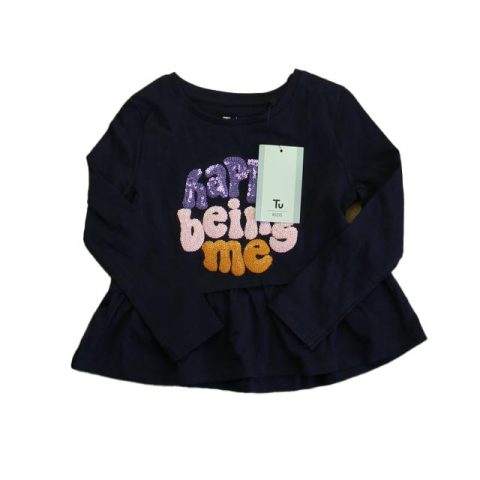Tu Girls Navy Long Sleeve T-Shirt 7805820829756