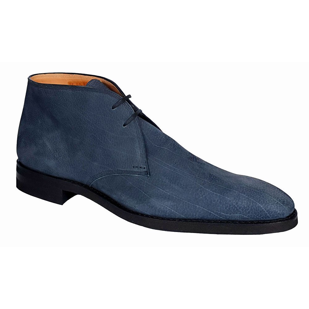 Bally Skiligny 6237888 Men’s Midnight Blue Grained Calf Leather Desert Boots