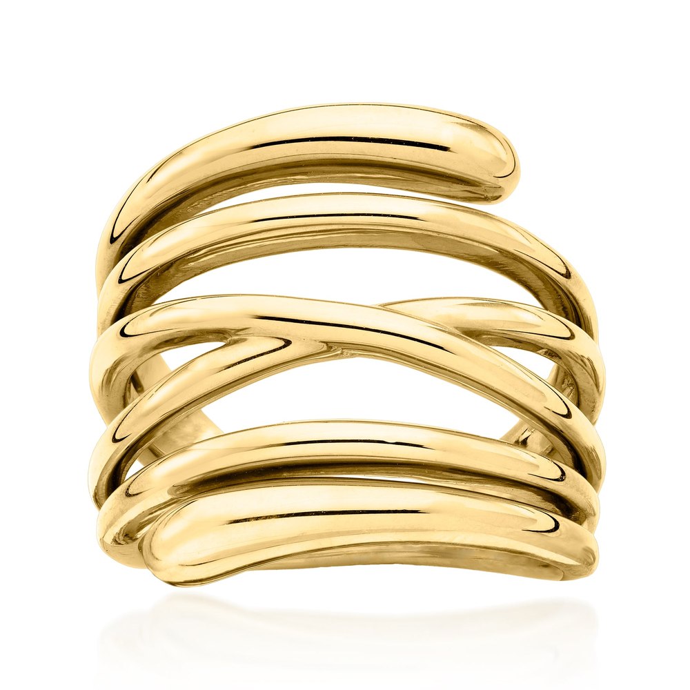 Ross-Simons Italian 18kt Gold Over Sterling Highway Ring 7704706285628
